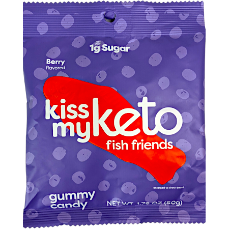 Kiss My Keto Gummy Candy Sour Bears 0.88 oz - 8 Bags, 0.88 oz/ 8