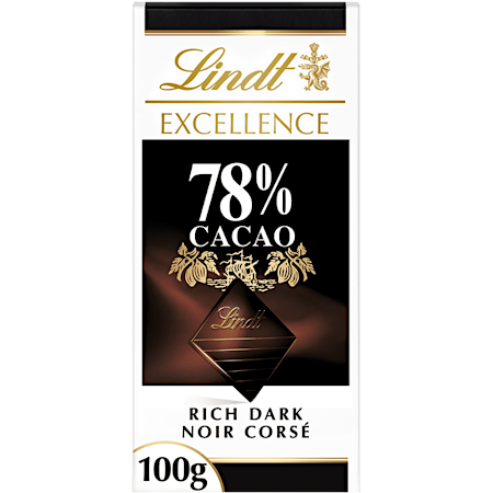 Lindt Excellence Smooth Dark Chocolate with 78% Cacao