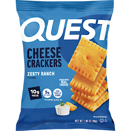 High-protein, Low Carb Cheese Crackers - Zesty Ranch