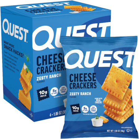 High-protein, Low Carb Cheese Crackers - Zesty Ranch