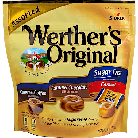 Storck Werther's Original Sugar-Free Caramel Chocolate Hard